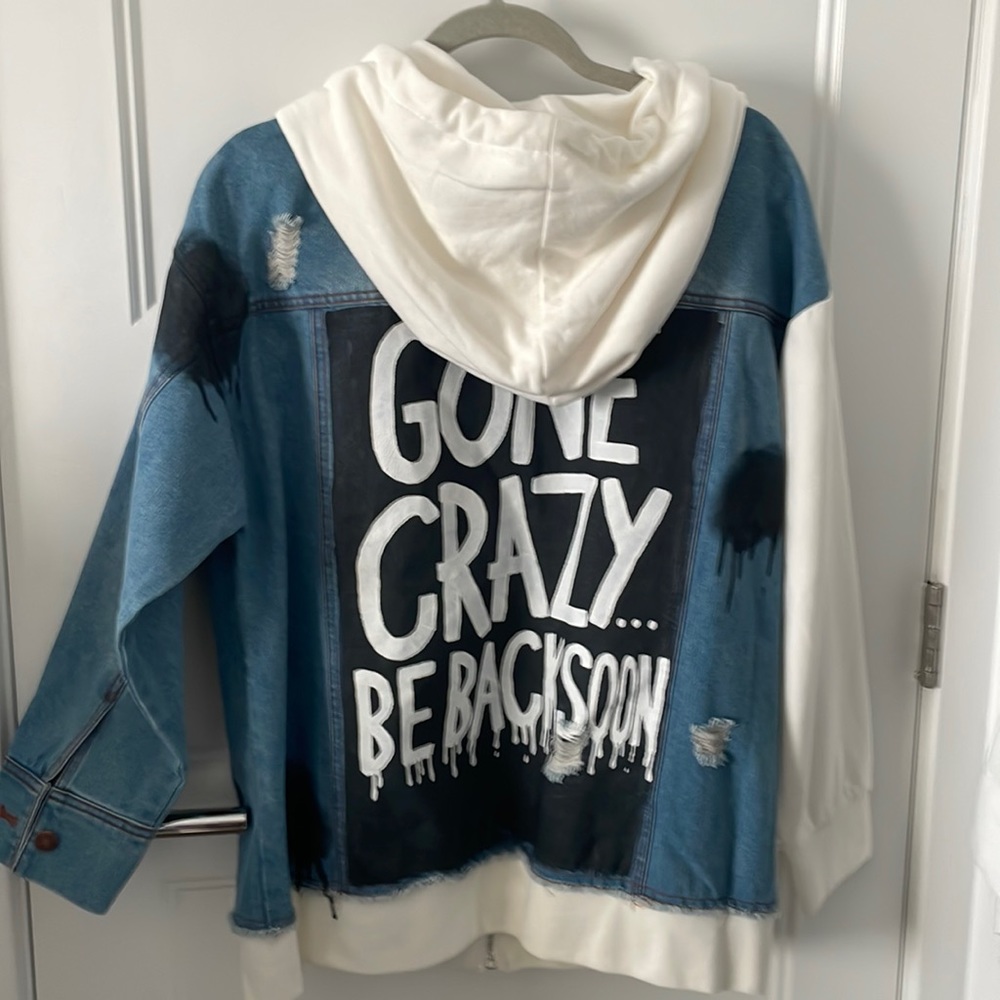 Worn 1x wren and glory denim/ sweatshirt. Perfect for fall